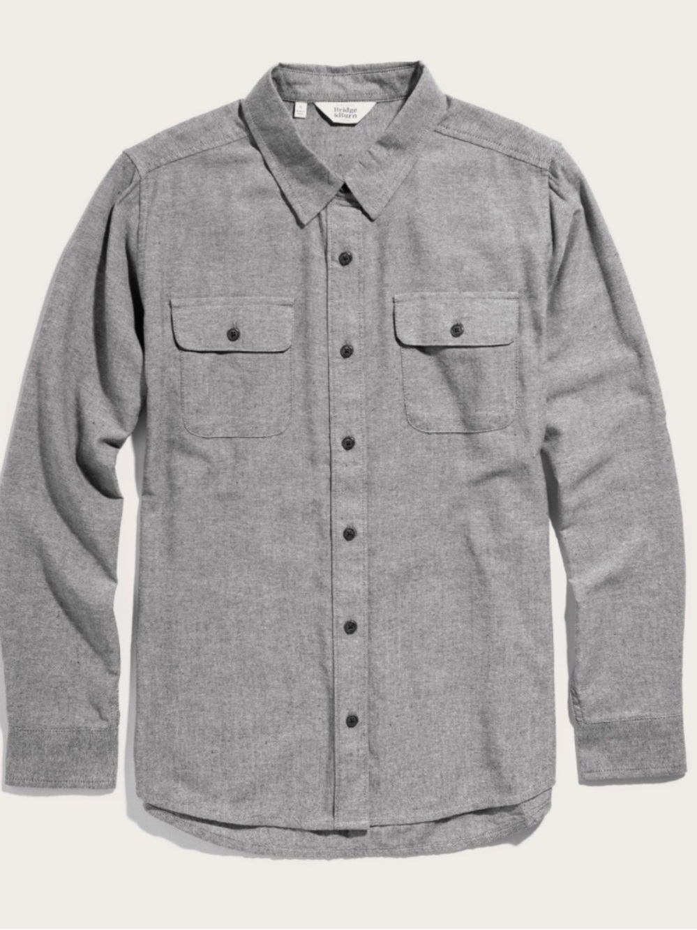 Bridge & Burn Lenon Iron Chambray Shirt - Gray Large Cotton Oregon USA